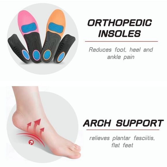 New XPACS Slip On Arch Support Orthopedic Comfortable black Removable Insoles 11 - Picture 10 of 16